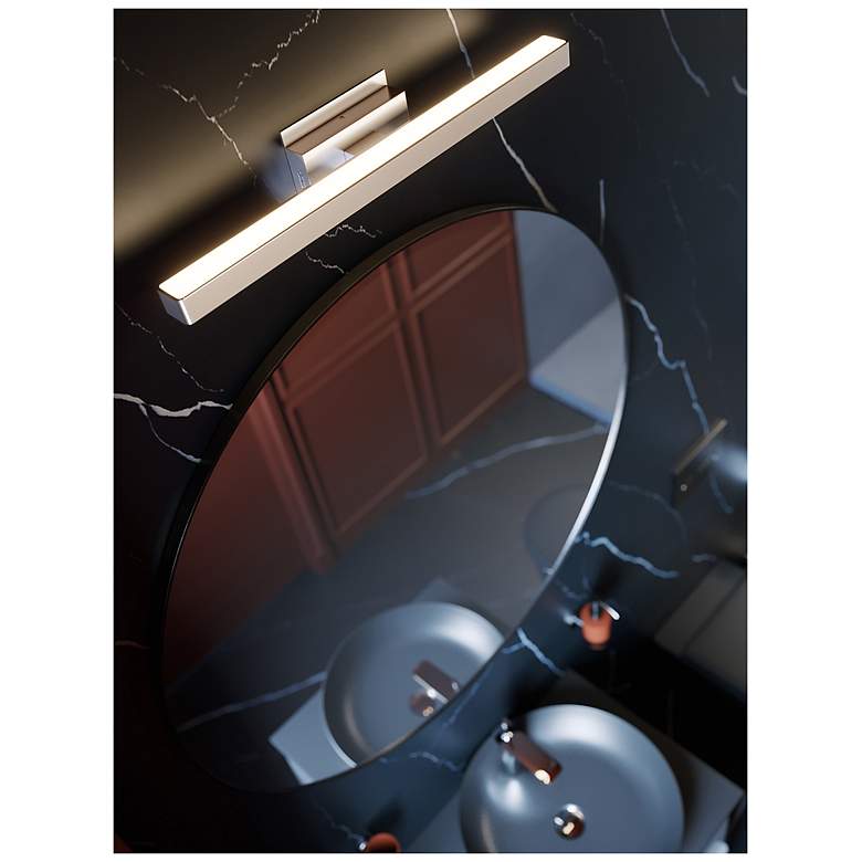Image 2 Brock 18" Wide Satin Nickel LED Vanity more views
