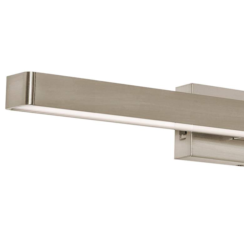 Image 2 Brock 24" Wide Satin Nickel LED Vanity Bath Light more views