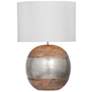 Brock Natural Wood with Silver Metal Table Lamp