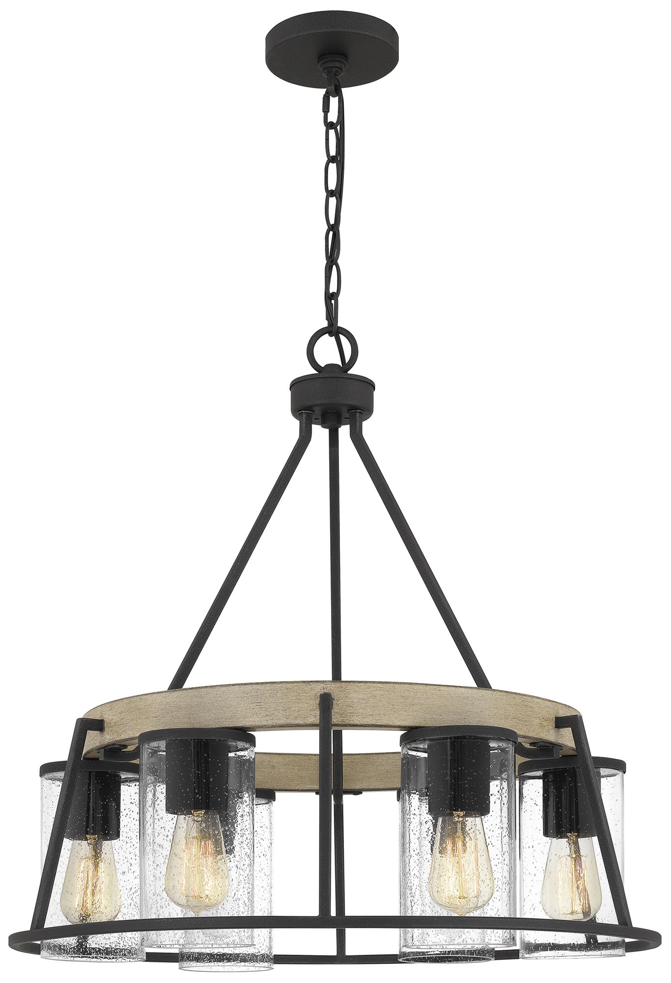 Brockton 6-Lt Grey Ash Chandelier