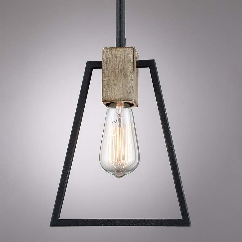 Image 3 Brockton 8-in W Grey Ash Mini Pendant more views