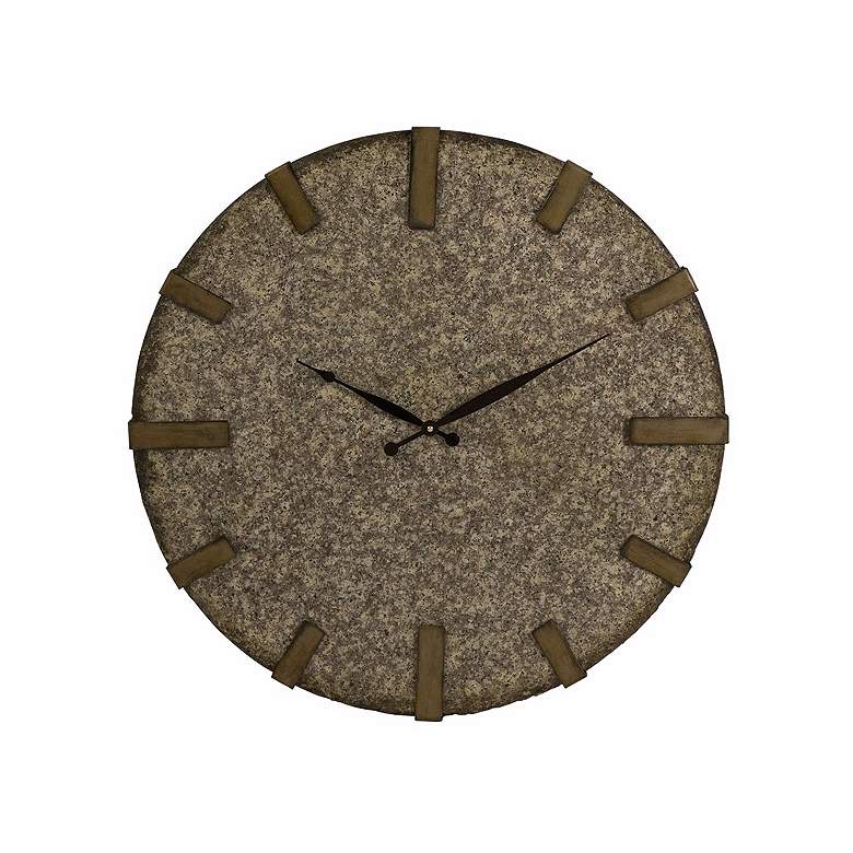 Image 1 Broderick Granite 24 inch Wide Wall Clock