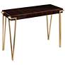 Brodkirk 40" Wide Brown and Gold Rectangular Console Table