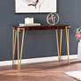 Brodkirk 40" Wide Brown and Gold Rectangular Console Table