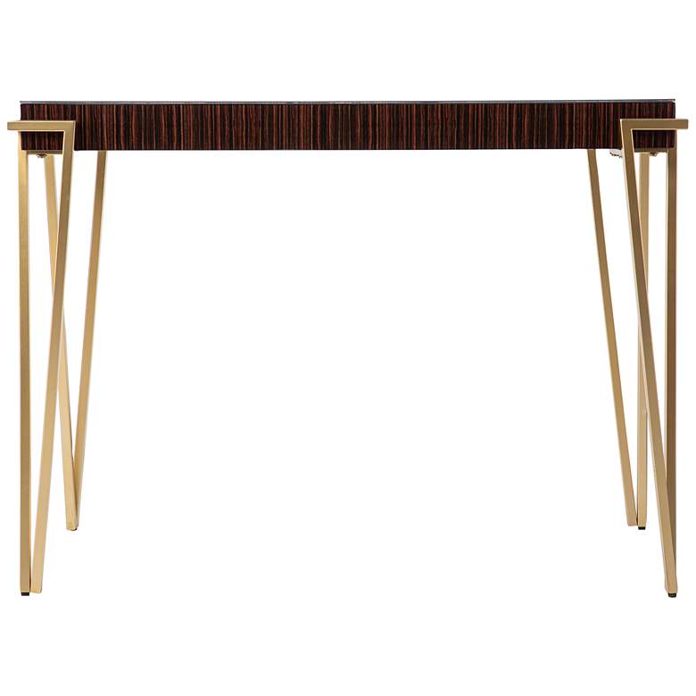 Image 4 Brodkirk 40" Wide Brown and Gold Rectangular Console Table more views