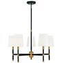 1_Brody 28" Wide Matte Black Warm Brass 5-Light Chandelier