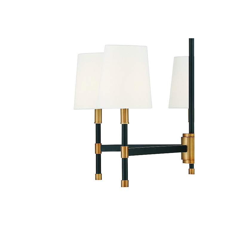 Image 2 Brody 28" Wide Matte Black Warm Brass 5-Light Chandelier more views