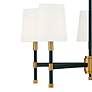2_Brody 28" Wide Matte Black Warm Brass 5-Light Chandelier more views