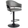 2_Brody Black Faux Leather Swivel Adjustable Stool