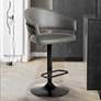 1_Brody Black Faux Leather Swivel Adjustable Stool