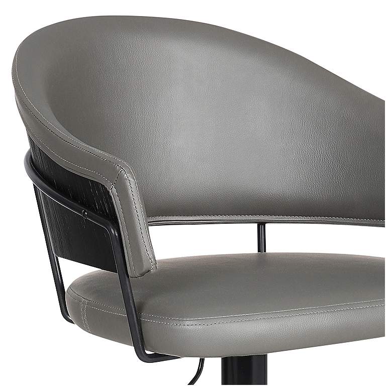 Image 3 Brody Black Faux Leather Swivel Adjustable Stool more views