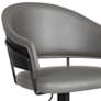 3_Brody Black Faux Leather Swivel Adjustable Stool more views