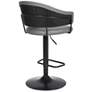 6_Brody Black Faux Leather Swivel Adjustable Stool more views
