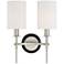 Broeder 15 1/2" High Brushed Nickel 2-Light Wall Sconce