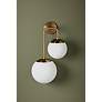 6_Brogan 22 1/4" High Patina Brass 2-Light Wall Sconce more views