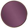1_Broidy Gold 18" x 18" Decorative Wall Mirror w/ Purple Glass