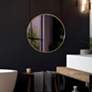 2_Broidy Gold 18" x 18" Decorative Wall Mirror w/ Purple Glass more views