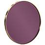 4_Broidy Gold 18" x 18" Decorative Wall Mirror w/ Purple Glass more views