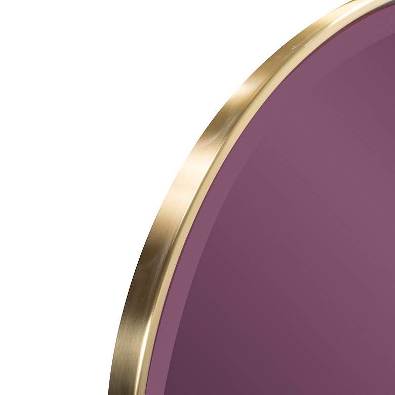 Image 6 Broidy Gold 18" x 18" Decorative Wall Mirror w/ Purple Glass more views