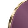 6_Broidy Gold 18" x 18" Decorative Wall Mirror w/ Purple Glass more views