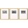 Broken Landscape I 19"W x 25"H Framed Art Set of 3