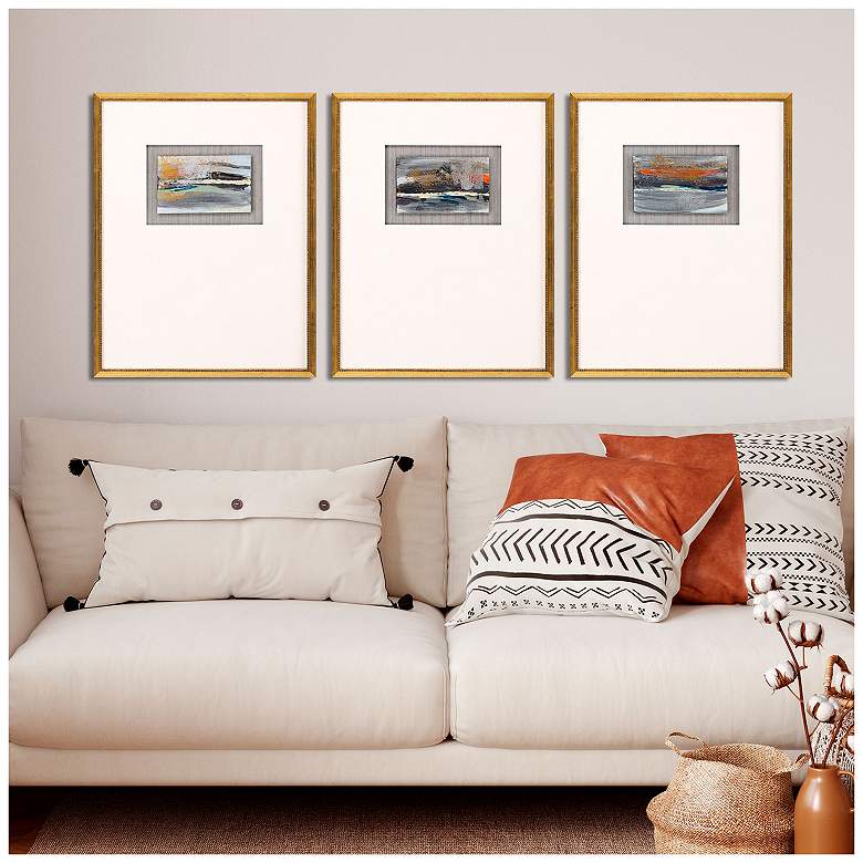 Image 4 Broken Landscape I 19"W x 25"H Framed Art Set of 3 more views