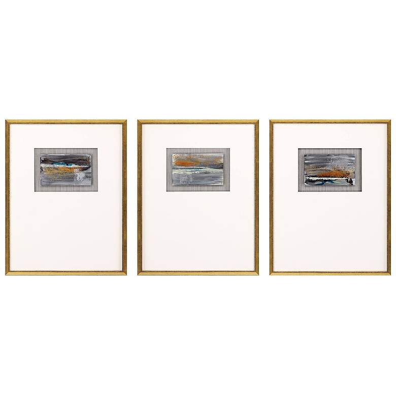 Image 1 Broken Landscape II 19"W x 25"H Framed Art Set of 3