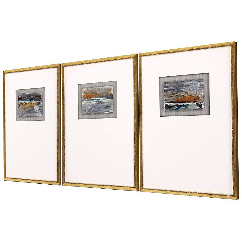 Image 2 Broken Landscape II 19"W x 25"H Framed Art Set of 3 more views