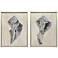 Broken Shells I 21"W x 27"H Framed Art - Set of 2