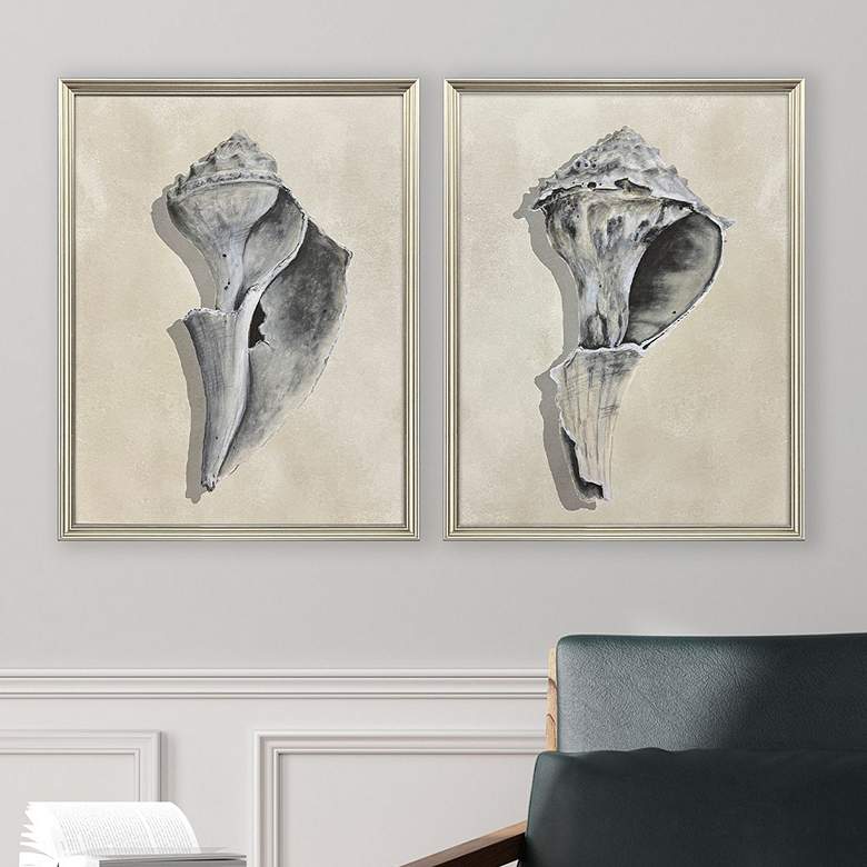 Image 1 Broken Shells I 21"W x 27"H Framed Art - Set of 2