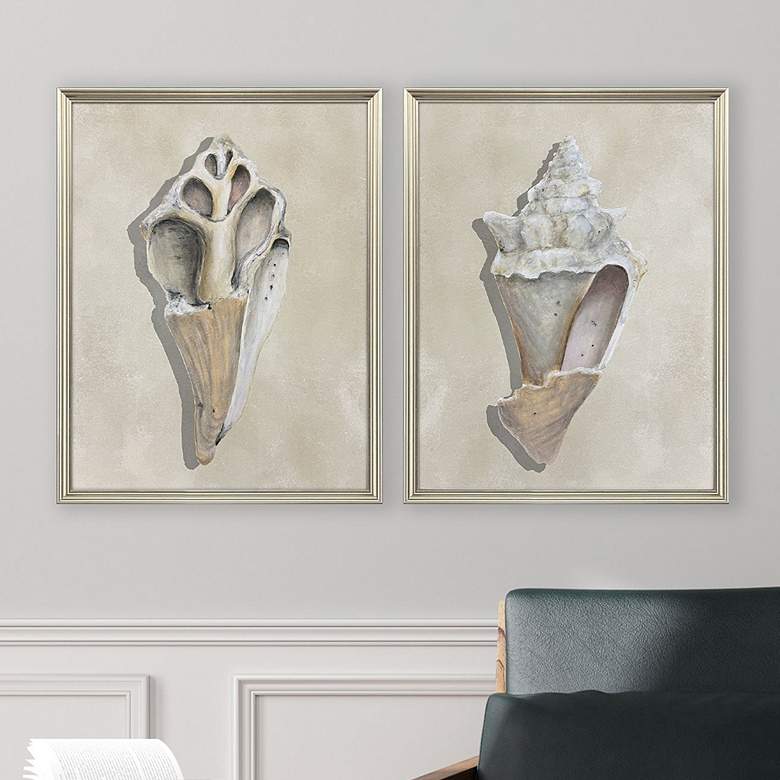 Image 1 Broken Shells II 21"W x 27"H Framed Art - Set of 2
