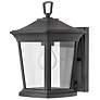 Bromley 11.8" High Black Finish Small Outdoor Wall Lantern Light