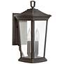 Bromley 15 1/4" High Clear Glass Oil Rubbed Bronze Outdoor Wall Light