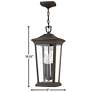 5_Bromley 19" High Oil Rubbed Bronze Outdoor Hanging Light more views