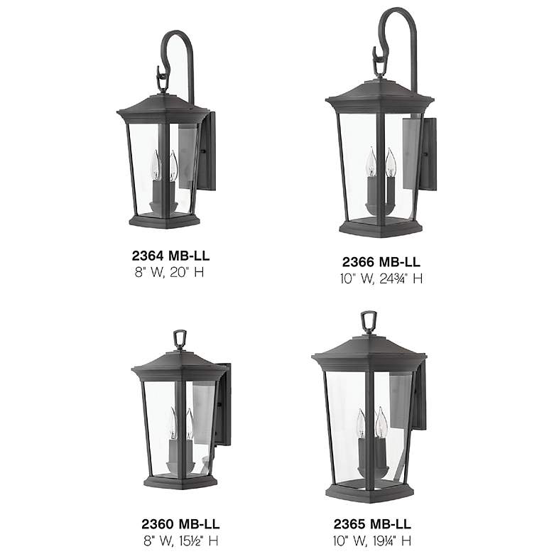 Image 5 Bromley 20" High Museum Black 2-Light LED Outdoor Wall Light more views