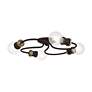 Thumbnail4 of Bromley 4 Light Bronze with Antique Brass Accents Large Flush Mount more views