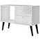 Bromma 35 1/2" Wide White Matte Wood 1-Drawer TV Stand