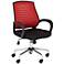 Brompton Red Mesh Back Adjustable Office Chair