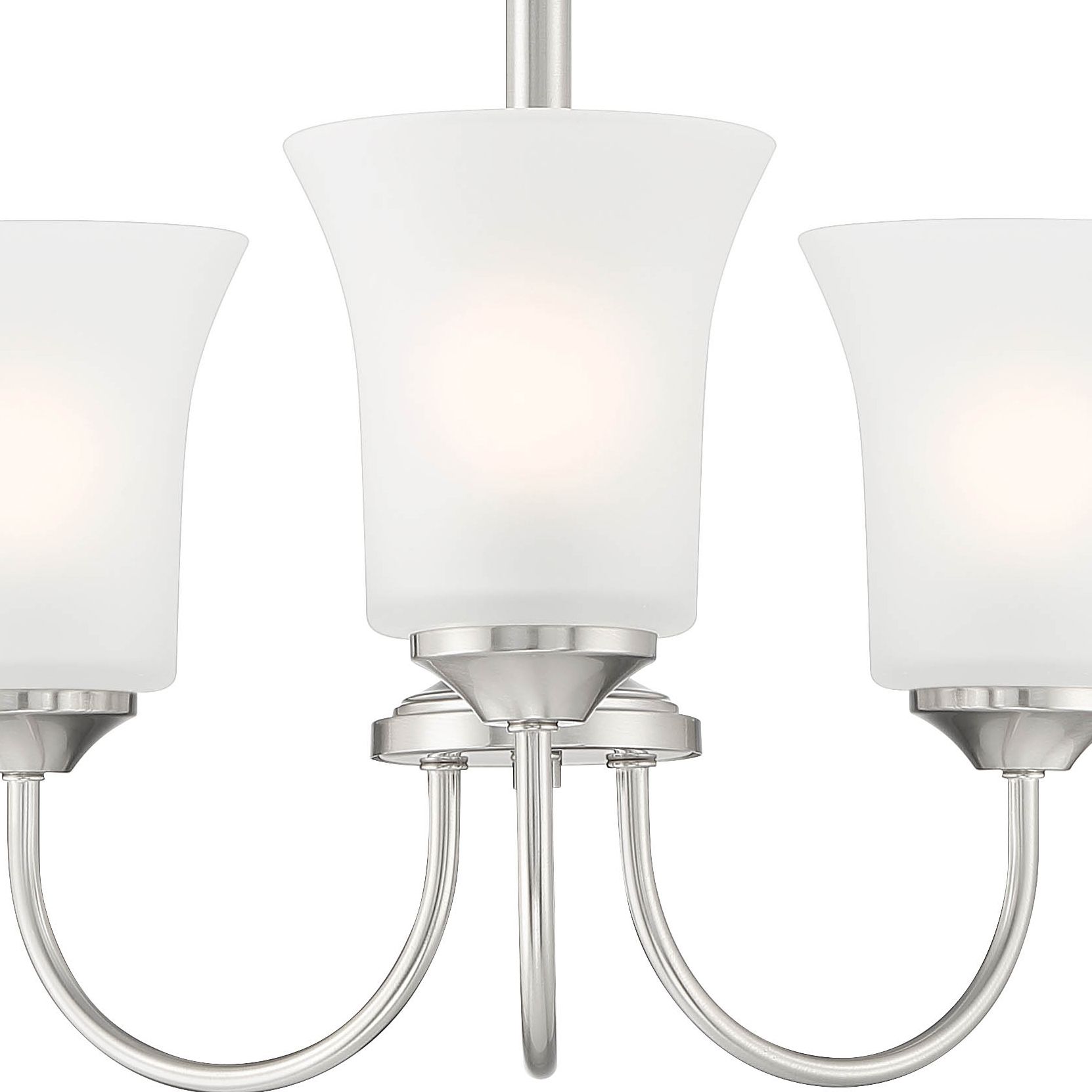 Image 3 Bronson 18" Wide Brushed Nickel 3 Light Chandelier more views