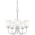 Bronson 20.25" Wide Brushed Nickel 5 Light Chandelier