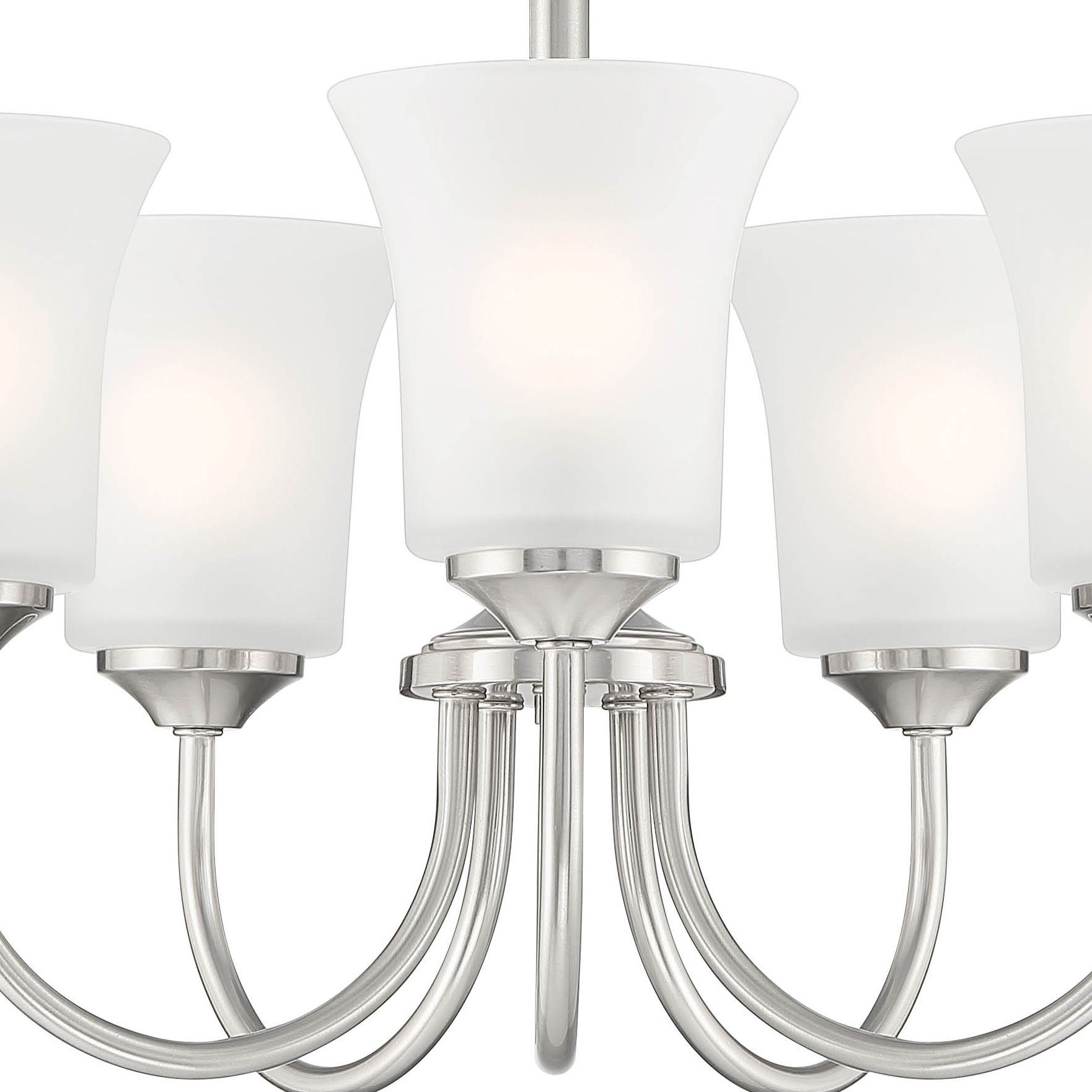 Image 3 Bronson 20.25" Wide Brushed Nickel 5 Light Chandelier more views