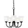 Bronson 20.25" Wide Matte Black 5 Light Chandelier