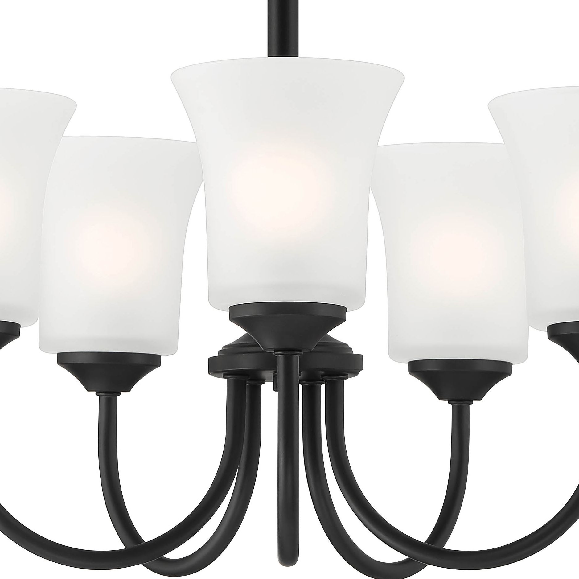 Image 3 Bronson 20.25" Wide Matte Black 5 Light Chandelier more views