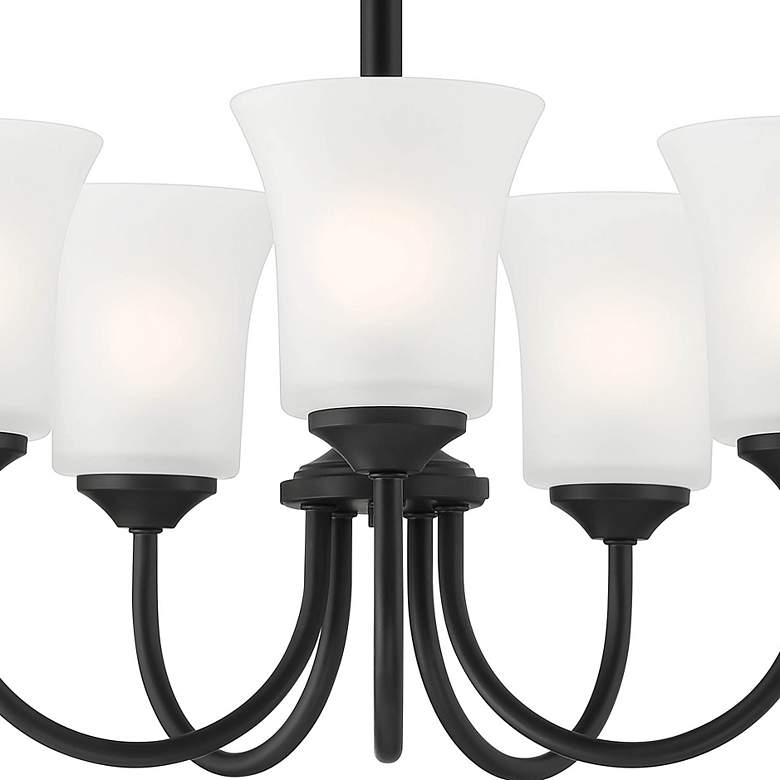 Image 3 Bronson 20.25" Wide Matte Black 5 Light Chandelier more views