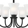 3_Bronson 20.25" Wide Matte Black 5 Light Chandelier more views