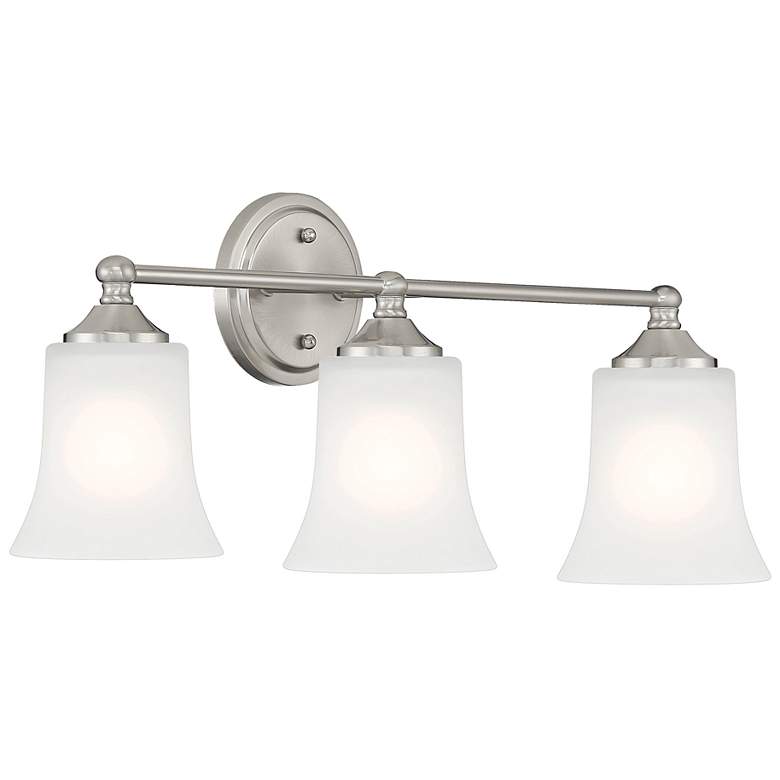 Image 5 Bronson 23" Wide 3-Light Brushed Nickel Transitional Vanity Light Bar more views