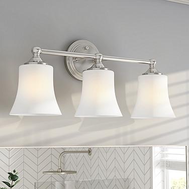 Bronson 23" Wide Brushed Nickel 3-Light Bath Light