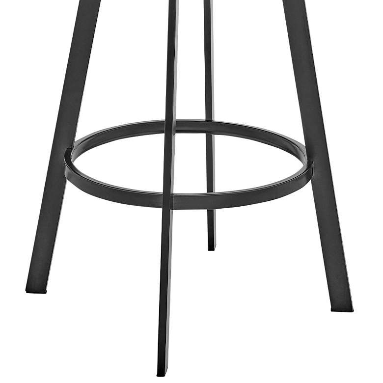 Image 4 Bronson 30" Black Faux Leather and Black Swivel Bar Stool more views