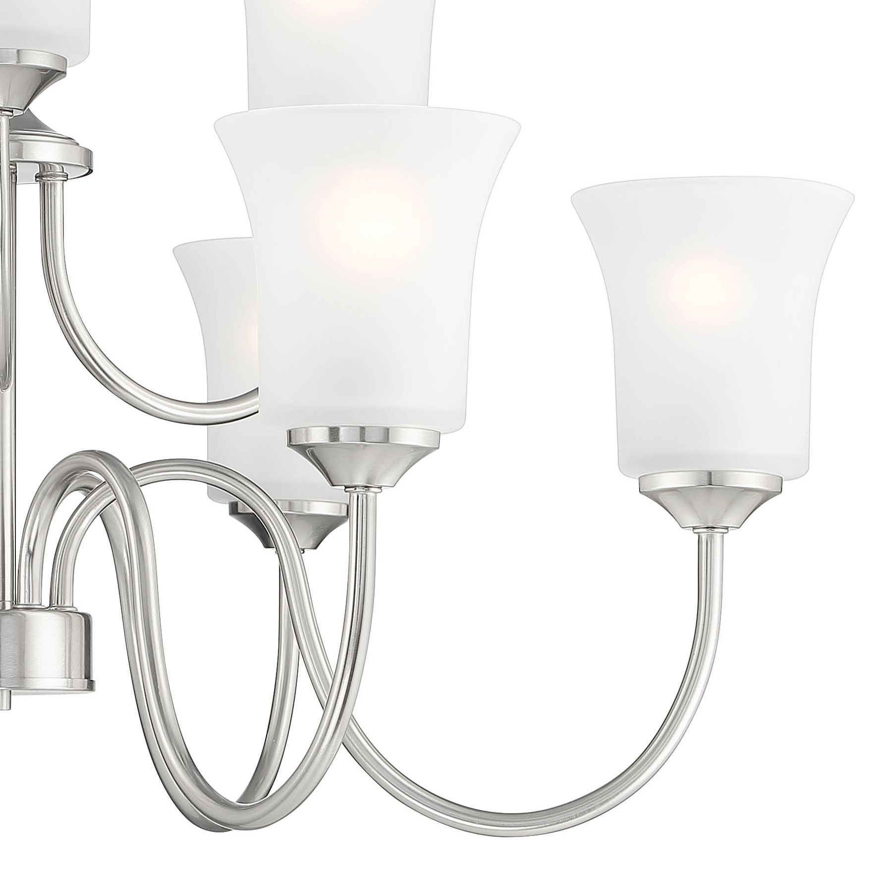 Image 3 Bronson 30" Wide Brushed Nickel 9 Light Chandelier more views