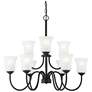 2_Bronson 30" Wide Matte Black 9-Light Chandelier